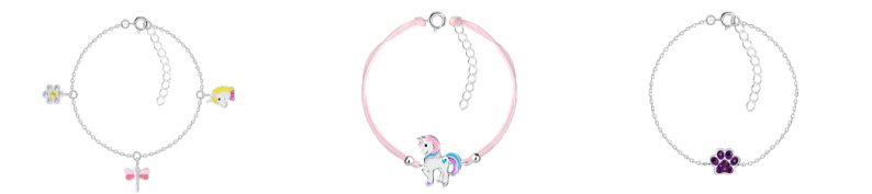 Children’s Silver Bracelets with Charms